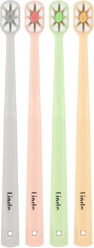 Lindo Polishing Toothbrush - for Sensitive Gums and Teeth, 12000+ Ultra Fine Bristles, Soft and Gentle, Deep Clean, Pack of 4 in Kuwait
