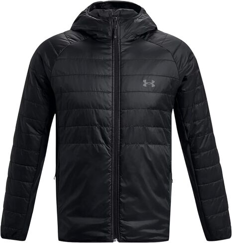 سترة UA Active Hybrid ذات غطاء رأس للرجال من Under Armour (الولايات المتحدة، ألفا، صغير، عادي، عادي، أسود 001) in Kuwait