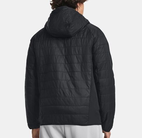 سترة UA Active Hybrid ذات غطاء رأس للرجال من Under Armour (الولايات المتحدة، ألفا، صغير، عادي، عادي، أسود 001) in Kuwait