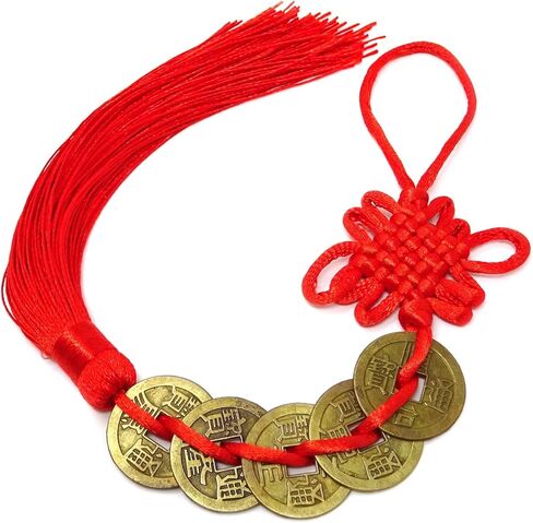 5PCS Vintage Red Chinese Knot Tassels Chinese Style Hanging Decorations for Home, Car Rearview Mirror Decor, 5 Styles in Saudi Arabia