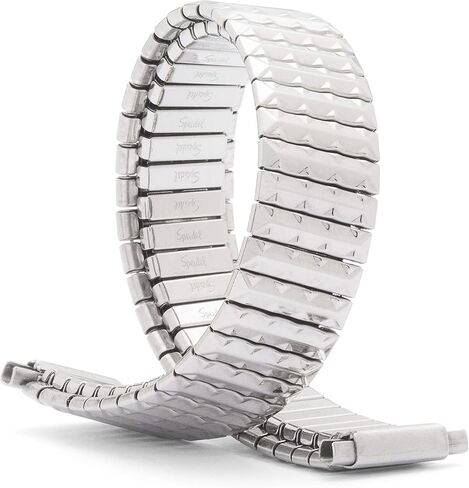 Speidel Ladies Twist-O-Flex Expansion Replacement Watch Band Silver Tone Straight End 10-14mm Extra Long in Saudi Arabia