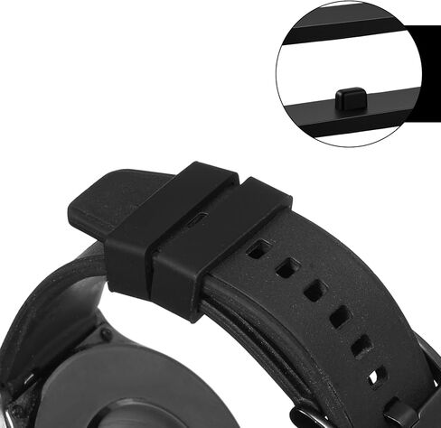 8Pcs Watch Strap Loop, 22 mm Watch Band Strap Loop Replacement, Black Silicone Watches Band Holder in Kuwait
