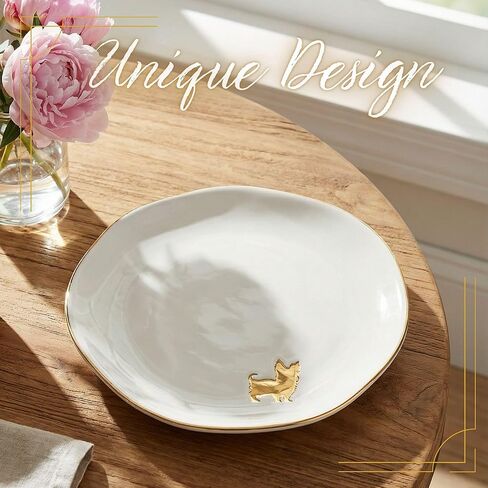 InnoBeta Yorkie Gifts for Women, Gifts for Yorkie Mom - 4.75" Handcrafted Ceramic Ring Dish with Gold Trim, Decorative Trinket Dish for Rings Earrings Necklaces in Saudi Arabia