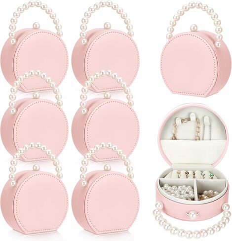 Weysat 8 Pack Travel Jewelry Case Gifts Box Bulk Mini Bridesmaid Jewelry Box Earring Storage Organizer Women Proposal Gifts(Sage Green) in Saudi Arabia