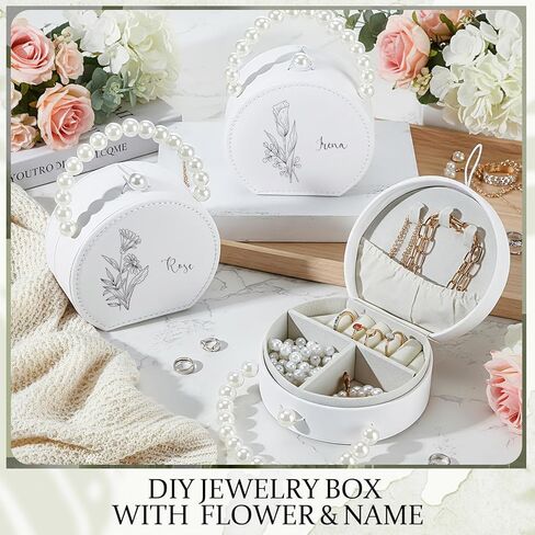Weysat 8 Pack Travel Jewelry Case Gifts Box Bulk Mini Bridesmaid Jewelry Box Earring Storage Organizer Women Proposal Gifts(Sage Green) in Saudi Arabia