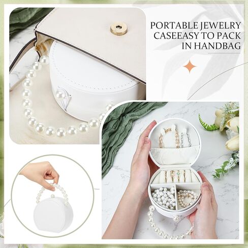 Weysat 8 Pack Travel Jewelry Case Gifts Box Bulk Mini Bridesmaid Jewelry Box Earring Storage Organizer Women Proposal Gifts(Sage Green) in Saudi Arabia