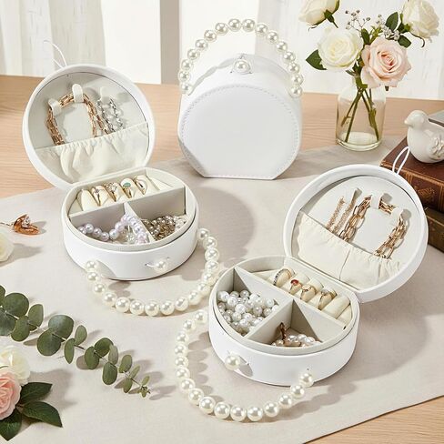 Weysat 8 Pack Travel Jewelry Case Gifts Box Bulk Mini Bridesmaid Jewelry Box Earring Storage Organizer Women Proposal Gifts(Sage Green) in Saudi Arabia