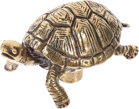 Vintage Brass Turtle Cabinet Knob Artistic Dresser Drawer Pull for Kitchen Bathroom Furniture Solid Brass with Quick Installation Unique Feng Shui Long Life Hardware in Saudi Arabia