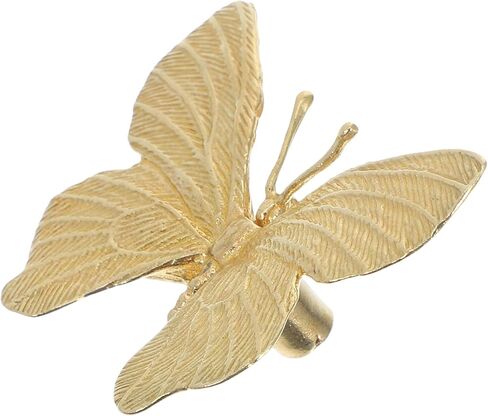 Garneck Vintage Brass Butterfly Drawer Handle Animal-Shaped Cabinet Pull Knob for Wardrobe Easy Install Decorative Dresser Hardware Unique Wardrobe Door Accent in Saudi Arabia