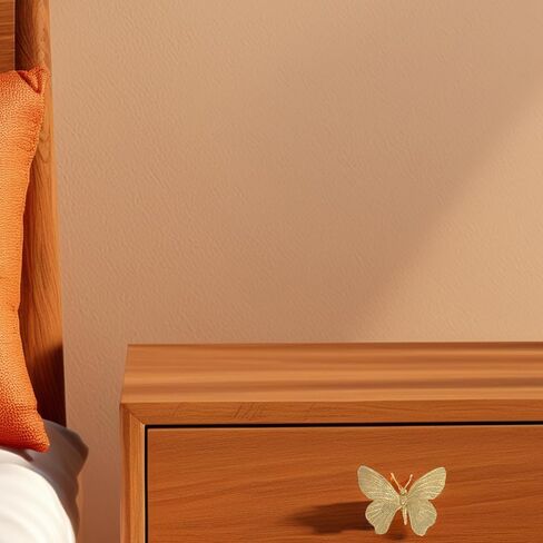 Garneck Vintage Brass Butterfly Drawer Handle Animal-Shaped Cabinet Pull Knob for Wardrobe Easy Install Decorative Dresser Hardware Unique Wardrobe Door Accent in Saudi Arabia