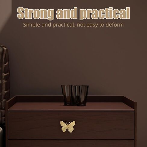 Garneck Vintage Brass Butterfly Drawer Handle Animal-Shaped Cabinet Pull Knob for Wardrobe Easy Install Decorative Dresser Hardware Unique Wardrobe Door Accent in Saudi Arabia