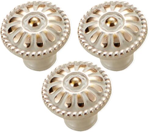 Garneck 3PCS 3PCS Zinc Alloy Mushroom Shape Cabinet Pull Knobs Single Hole Drawer Handles Ivory White Stylish Furniture Hardware for Residential and Hospitality Use in Saudi Arabia