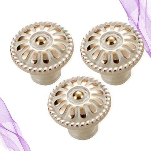 Garneck 3PCS 3PCS Zinc Alloy Mushroom Shape Cabinet Pull Knobs Single Hole Drawer Handles Ivory White Stylish Furniture Hardware for Residential and Hospitality Use in Saudi Arabia