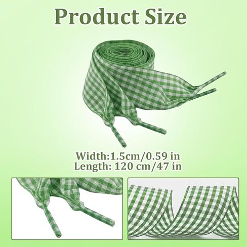 8 أزواج من أربطة الأحذية المصنوعة من القماش القطني للنساء، أربطة أحذية واسعة ملونة من قماش الساتان الناعم للأحذية الرياضية in Kuwait