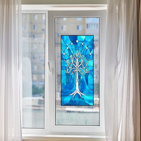 Rings Lord White Tree Stained Glass Window Film (11"X24") in Saudi Arabia