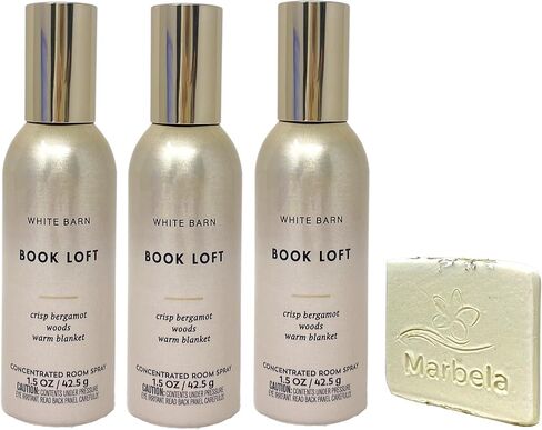 Bath & Body Works Book Loft - 3 Pack Of Concentrated Room Spray with a Marbela Natural Oats Sample Soap. in Saudi Arabia