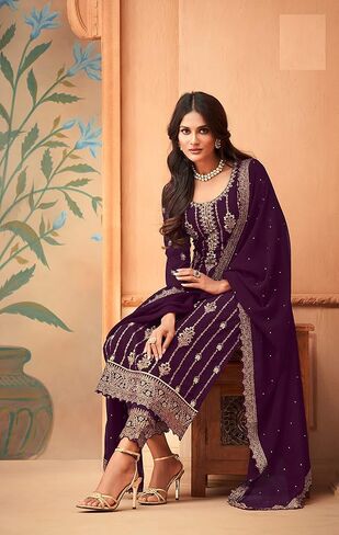 Prija Collection Ready to Wear Indian Pakistani Ethnic Wear Designer Straight Salwar Kameez Pant Suit for Womens in Saudi Arabia