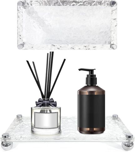 YULEAXIE Acrylic Bathroom Countertop Tray, Modern Style Bathroom Soap Dish and Vanity Organizer in Saudi Arabia