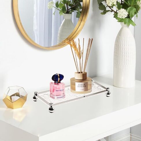 YULEAXIE Acrylic Bathroom Countertop Tray, Modern Style Bathroom Soap Dish and Vanity Organizer in Saudi Arabia