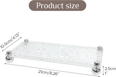 YULEAXIE Acrylic Bathroom Countertop Tray, Modern Style Bathroom Soap Dish and Vanity Organizer in Saudi Arabia