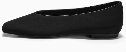 Coutgo Womens Ballet Flats Comfortable Closed Square Toe Flats Slip On Suede Work Dress Shoes in Saudi Arabia