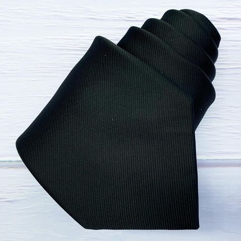 Mens Black Twill Tie For Men Ties 3.35‘’ Classic Formal Blazer Necktie With Gift Box in Saudi Arabia