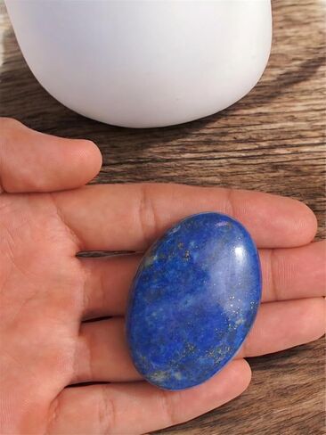 Lapis Lazuli Crystals Gemstone Polished Palm Stone Healing Crystals Thick Natural Reiki Worry Stone Energy Balancing Anxiety Stress Relief Meditation 1 Pc in Saudi Arabia