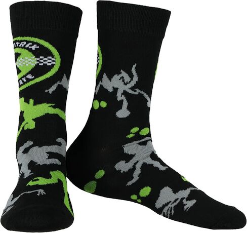 Bioworld Ben 10 Socks Goop وOmnitrix Designs جوارب دائرية للبالغين لمنتصف الساق، زوجان in Kuwait