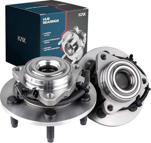 KAX 515058 زوج محمل العجلة الأمامية ومجموعة المحور مناسب لـ 2001-2006 Chevy Silverado 2500 HD، لـ 2001-2006 GMC Sierra 1500، لـ 2001-2006 GMC Sierra 2500 HD، 8 عروة مع ABS in Kuwait