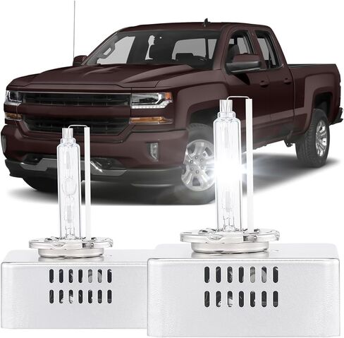D5S HID Headlight Bulbs Fit for 2016 2017 2018 Chevy Silverado 1500 LT LTZ LS WT 2015-2018 GMC Sierra 1500 2500 3500 HD, High Low Beam Xenon Light, 8000K White Blue, Pack of 2 in Kuwait