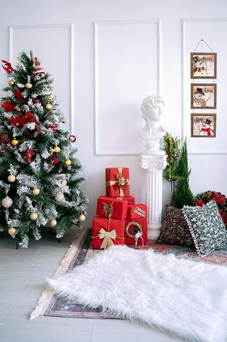 لوحة جدارية خشبية لرجل الثلج من سيزونز إيزي، لوحة خشبية ثلاثية من Peace Love Joy مع شماعة من الجوت، 19.5 × 5.90 بوصة، لافتة معلقة لديكور عطلة عيد الميلاد الخاص بك in Saudi Arabia