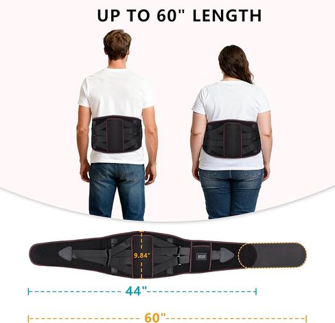 Cordless Heating Pad with Massager for Back Pain Relief, Portable Lower Back Massager 3 Heat 3 Vibration 3 Timer for Cramps, 44-60" Wearable & Rechargeable Heating Pad, Gift for Women Men Mom Dad in Saudi Arabia