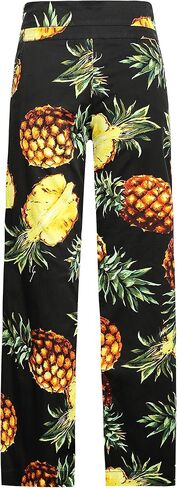 Womens Palazzo Pants Hawaiian Casual Wide Leg Pants Tropical Beach Summer Long Pants in Saudi Arabia