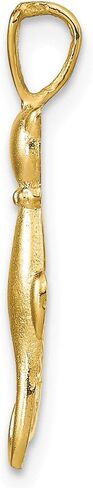 Solid 14K Yellow Gold Satin and Polished Cats Pendant in Saudi Arabia