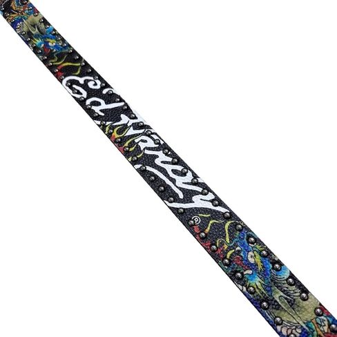 طباعة وشم التنين للرجال من ED HARDY مع حزام بإبزيم لوحة مقاس 38 مم in Kuwait