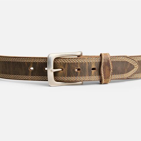 Red Wing Shoes Men's Triple Stitch Leather Belt, Made in USA, 1.5" Full Grain Leather, Heel Bar Buckle in Saudi Arabia