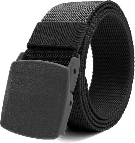 Nylon Belts for Men Military Tactical Slide Plastic Buckle Belt Adjustable No Holes Canvas Web Belt Outdoor in Saudi Arabia