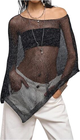Verdusa Ponchos for Women Off The Shoulder Concert Outfits Rave Top Beach Coverup in Saudi Arabia
