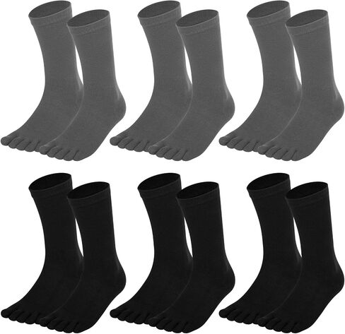 6 Pairs Toe Sock Liners for Hiking Five-Finger Crew Liner Socks Men Ultra-lightweight Winter Warm for Cold Weather Running Athletic Women Adult in Saudi Arabia