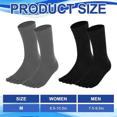 6 Pairs Toe Sock Liners for Hiking Five-Finger Crew Liner Socks Men Ultra-lightweight Winter Warm for Cold Weather Running Athletic Women Adult in Saudi Arabia