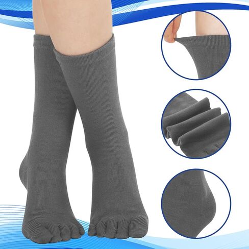 6 Pairs Toe Sock Liners for Hiking Five-Finger Crew Liner Socks Men Ultra-lightweight Winter Warm for Cold Weather Running Athletic Women Adult in Saudi Arabia