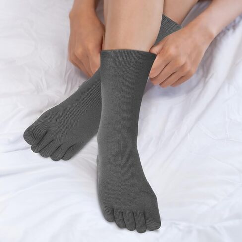 6 Pairs Toe Sock Liners for Hiking Five-Finger Crew Liner Socks Men Ultra-lightweight Winter Warm for Cold Weather Running Athletic Women Adult in Saudi Arabia