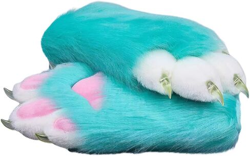 Fursuit KIG فروي الكفوف، يمكن ارتداؤها تأثيري القط الكفوف الحيوان الكفوف، Comic Con زي الملحقات قفازات فروي للنساء in Kuwait