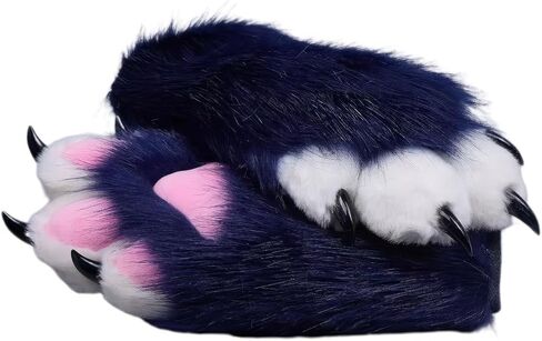 Fursuit KIG فروي الكفوف، يمكن ارتداؤها تأثيري القط الكفوف الحيوان الكفوف، Comic Con زي الملحقات قفازات فروي للنساء in Kuwait