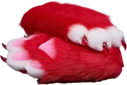 Fursuit KIG فروي الكفوف، يمكن ارتداؤها تأثيري القط الكفوف الحيوان الكفوف، Comic Con زي الملحقات قفازات فروي للنساء in Kuwait