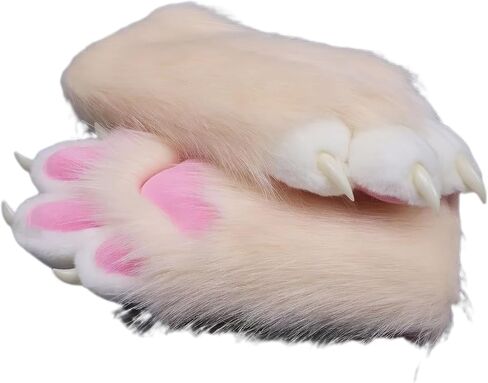 Fursuit KIG فروي الكفوف، يمكن ارتداؤها تأثيري القط الكفوف الحيوان الكفوف، Comic Con زي الملحقات قفازات فروي للنساء in Kuwait