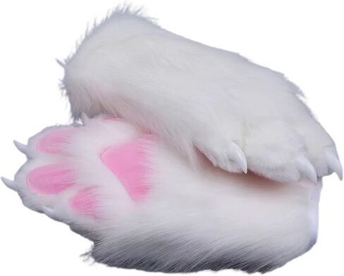 Fursuit KIG فروي الكفوف، يمكن ارتداؤها تأثيري القط الكفوف الحيوان الكفوف، Comic Con زي الملحقات قفازات فروي للنساء in Kuwait