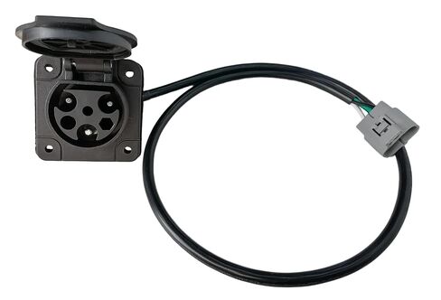 Charger Receptacle Fits for Evolution ICON EV Golf Carts, Replaces OEM# 2.04.0602 in Saudi Arabia
