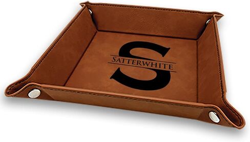 Krazy Case PU Leather Valet Tray For Men Women, Personalized Valet Tray, PU Leather Organizer For Keys, Phone, Wallet, Desktop Storage in Saudi Arabia