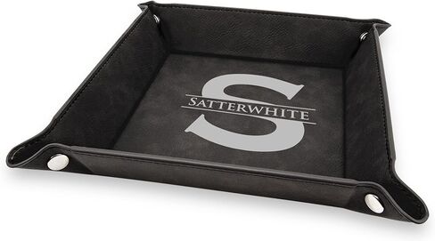 Krazy Case PU Leather Valet Tray For Men Women, Personalized Valet Tray, PU Leather Organizer For Keys, Phone, Wallet, Desktop Storage in Saudi Arabia